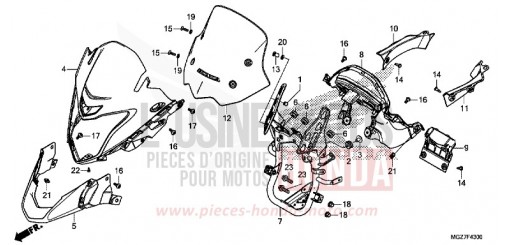 WINDLAUF, VORNE CB500XAF de 2015